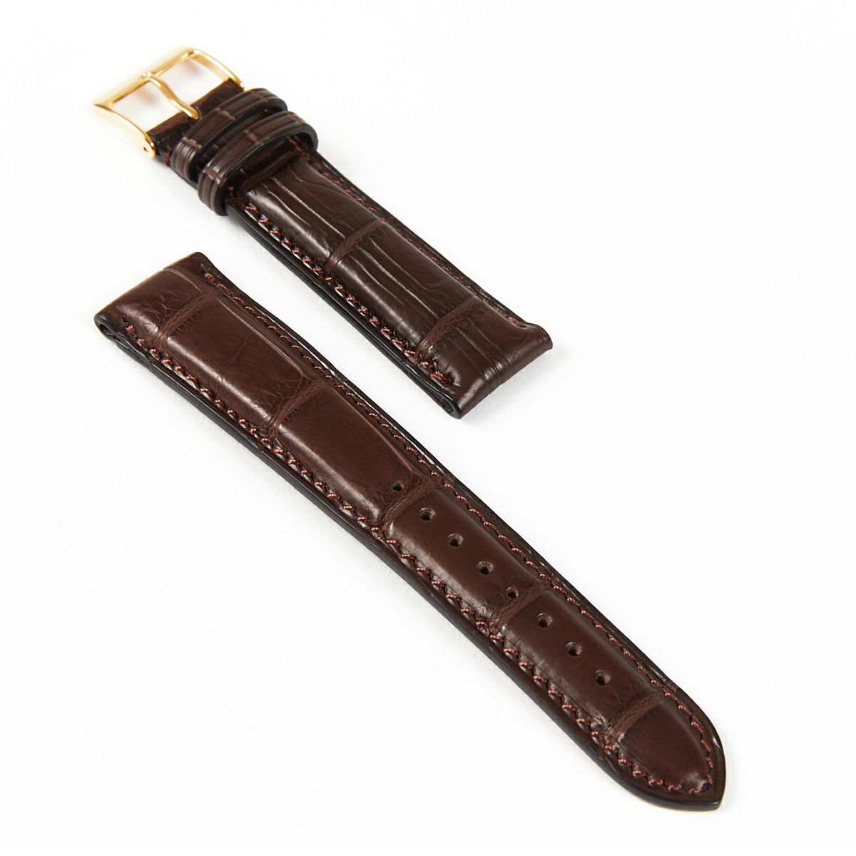 exh-52 ブライドルブラック クロコダイル 腕時計ベルト ラグ幅20mm exh