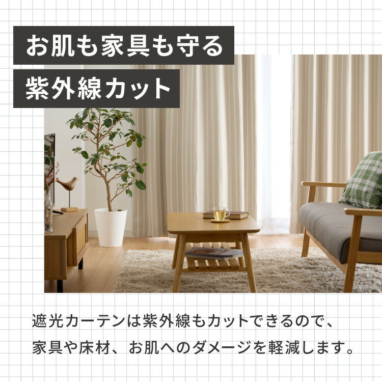 カーテン 遮光 1級 2級 2枚セット 20色×5サイズ 遮光率99.99% 一級