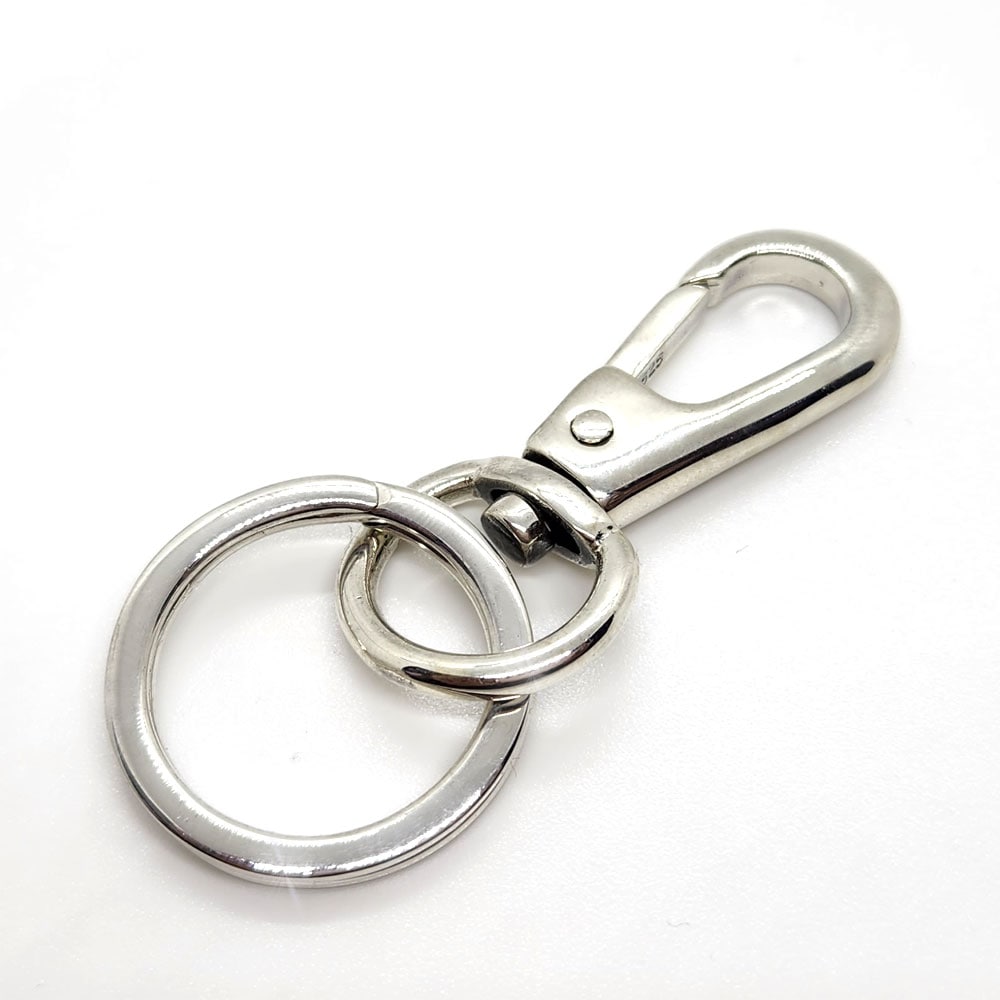 シンプルスタイル 55mm シルバー925 ナスカン カラビナ キーホルダー