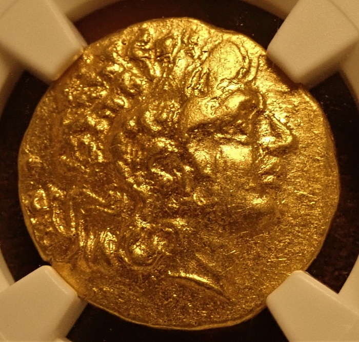 古代ポントス王国、AD120-63年ミトラダテス6世の金貨スターテル、高