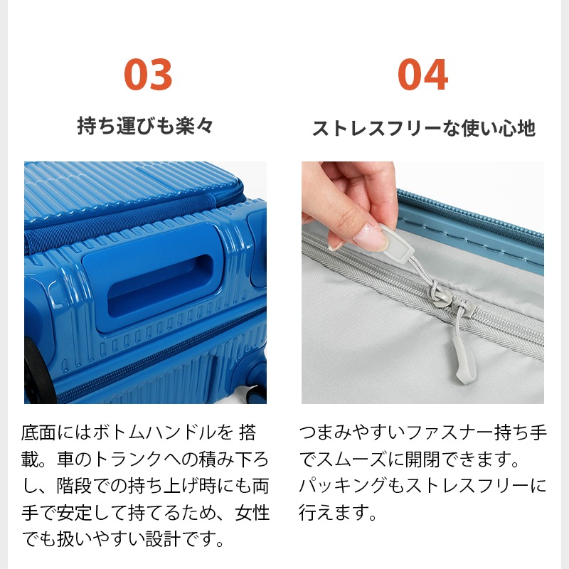 イノベーター innovator スーツケース 55L Mサイズ フロントオープン