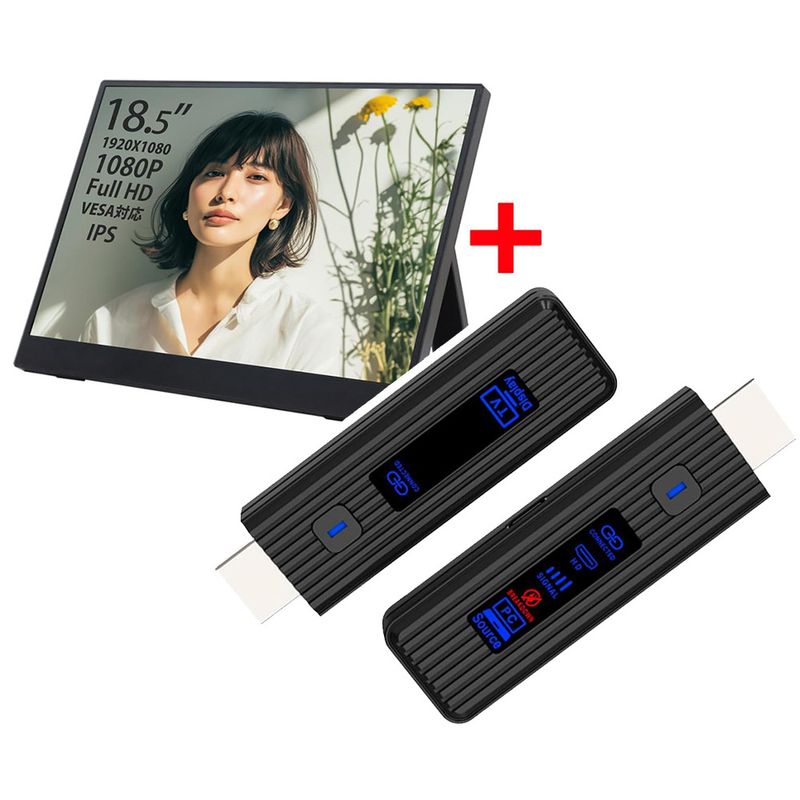 モバイルモニター 18.5インチ フルHD 1920×1080 IPS 縦横表示 VESA対応