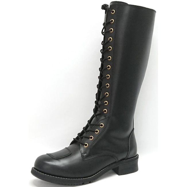 公式 ワイルドウィング ストーク WWM-013 ブラック 本革 ロング バイク