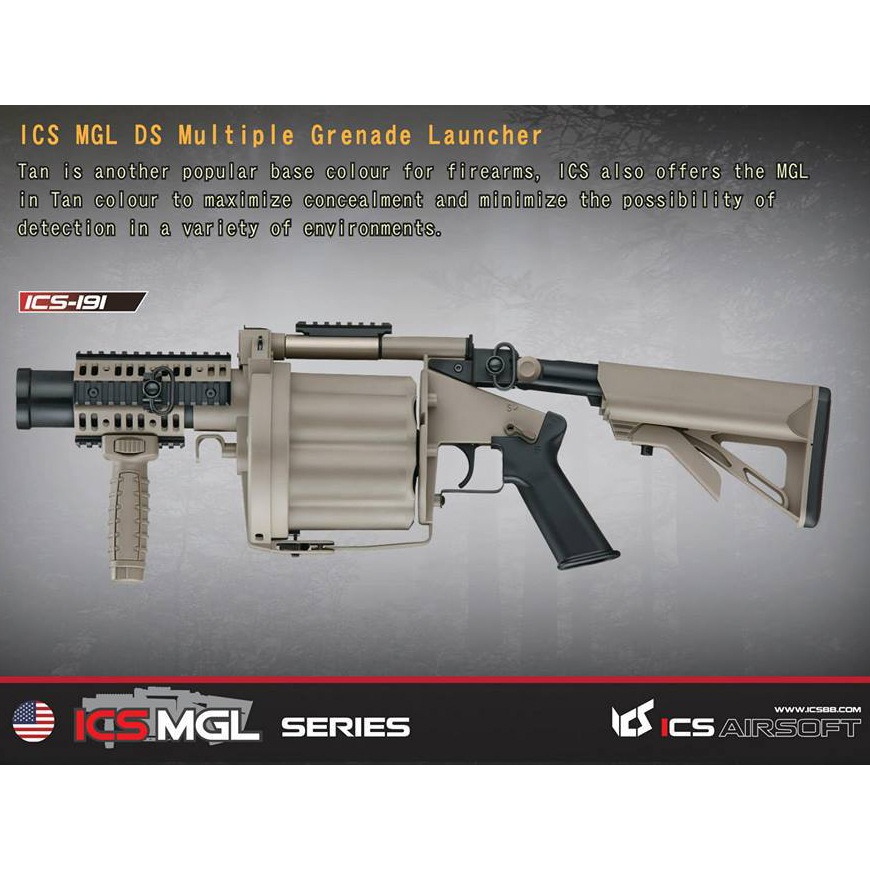 ICS AIRSOFT エアソフトグレネードランチャー MGL クレーンストック