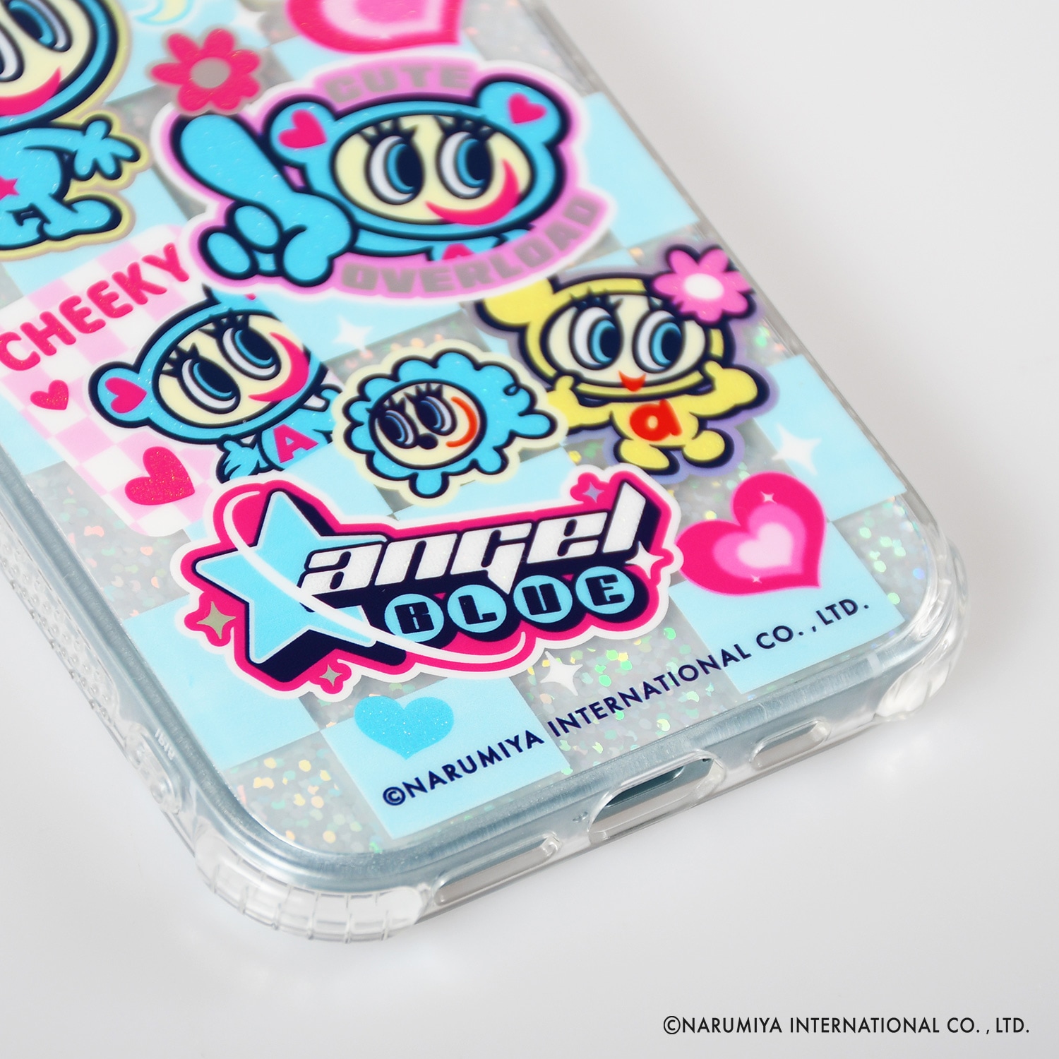 iPhoneSE/XR/11/12/13/14/15/16シリーズ用 ケース エンジェルブルー