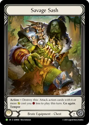 EN】《Rainbow Foil》[Brute] Savage Sash/野獣の蛮帯 (装備品)「P