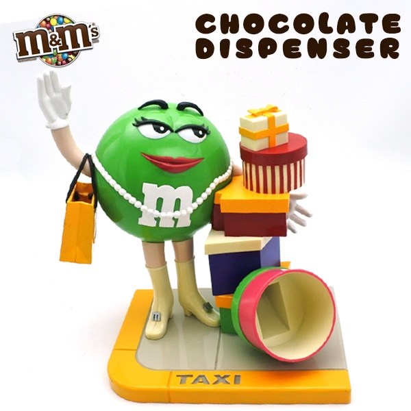USED品 m&m's チョコレート ディスペンサー エムアンドエムズ グリーン