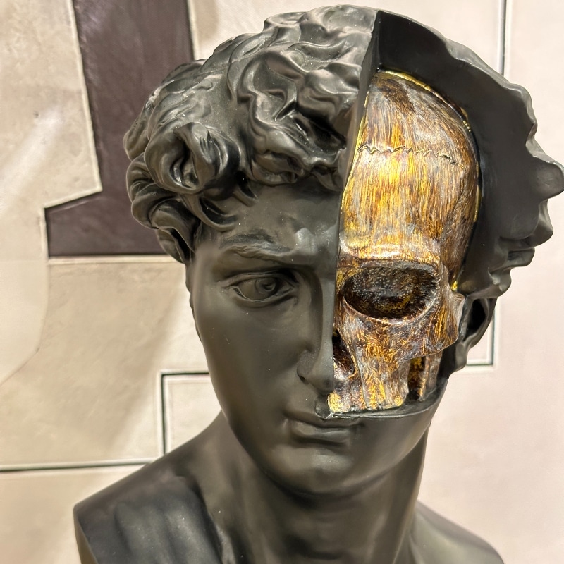 ダビデ×スカル アートオブジェ ブラック＆ゴールド | デコレーション