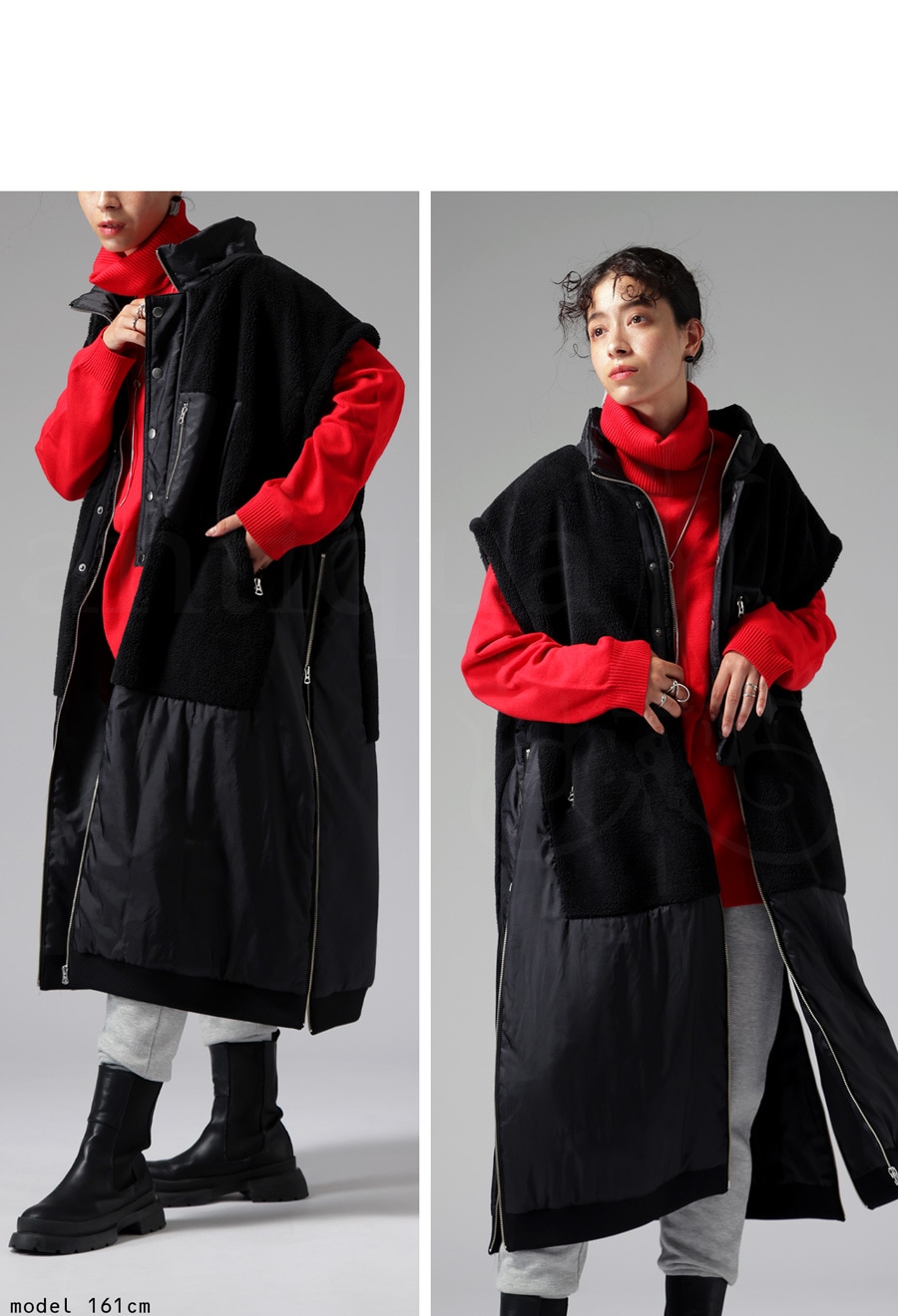 ダウンのような暖かさ ボアドッキングアウター レディース 送料無料