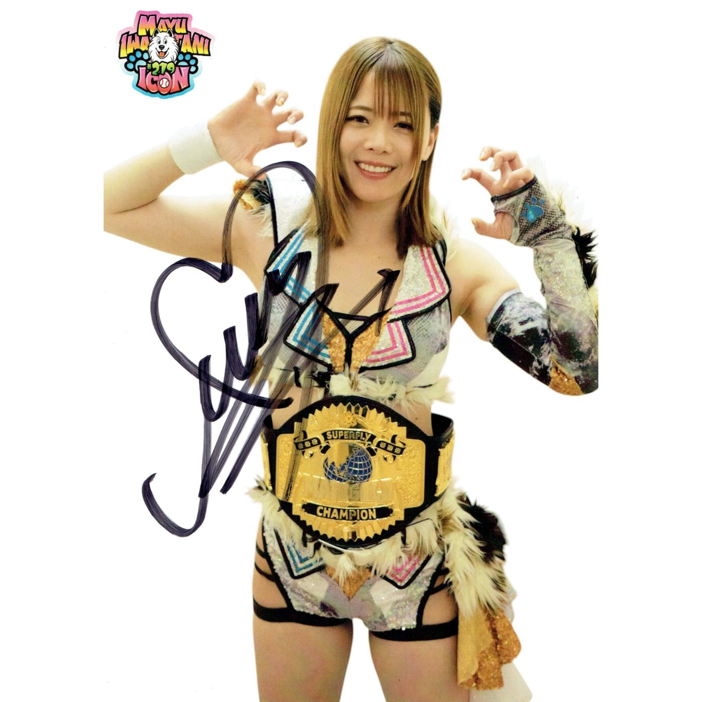 岩谷麻優 #219 マリーゴールド ポートレート 直筆サイン入り ベルト 2