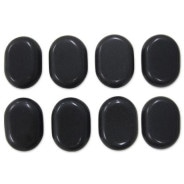 ホットストーン ラージ 玄武岩8個セット 人気(約7.7cm×5.7cm 厚み約2.7