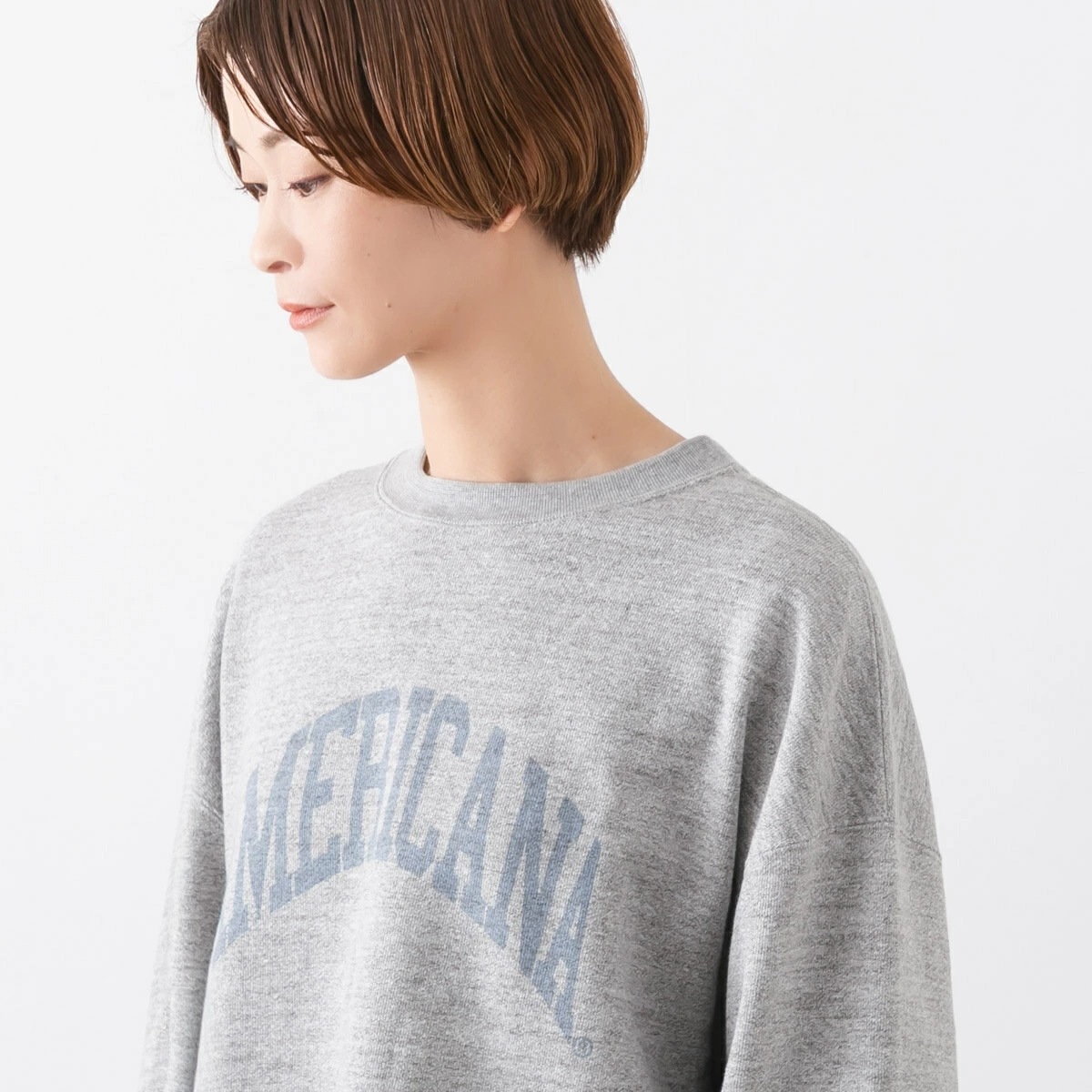 Americana アメリカーナ 14G 裏毛 クロップド カットオフ スウェット 4