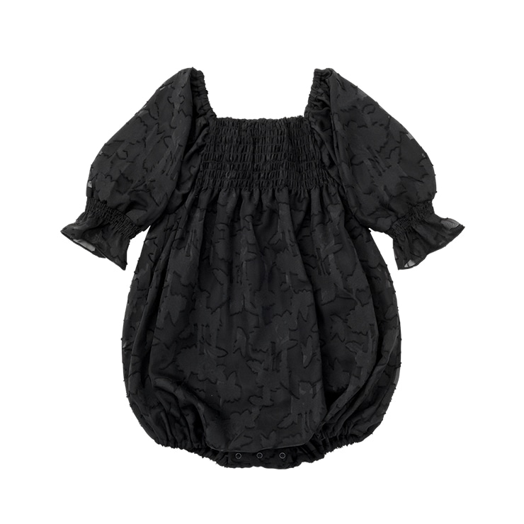 MARLMARL (マールマール) ポンパドール ロンパース / リーフブラック