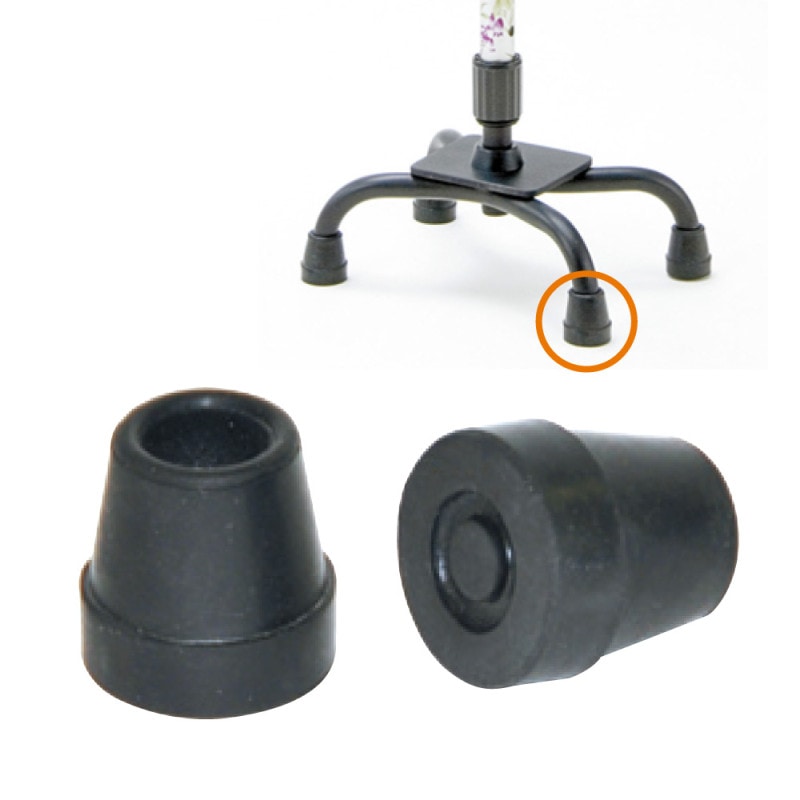 特別送料1,430円】2段階4点支柱杖 軽量タイプ用先ゴム 2個入 ｜ 杖