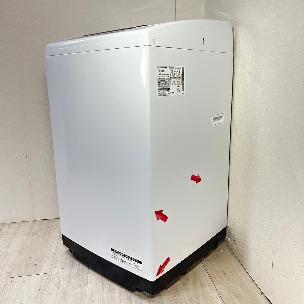 中古 日立 7.0kg 全自動洗濯機 白い約束 NW-70C 2019年製 簡易乾燥機能