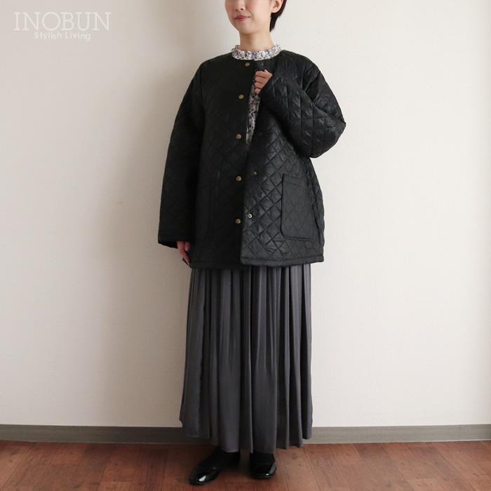 Vent d'ouset 裏リバティキルティングジャケット ブラック Mortimer/ZE