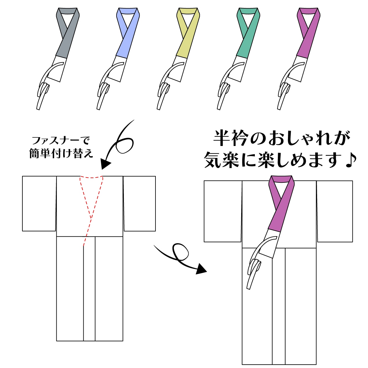 衿秀 公式 き楽っく 長襦袢 涼 夏 絽 涼しい 白 きらっく 襦袢