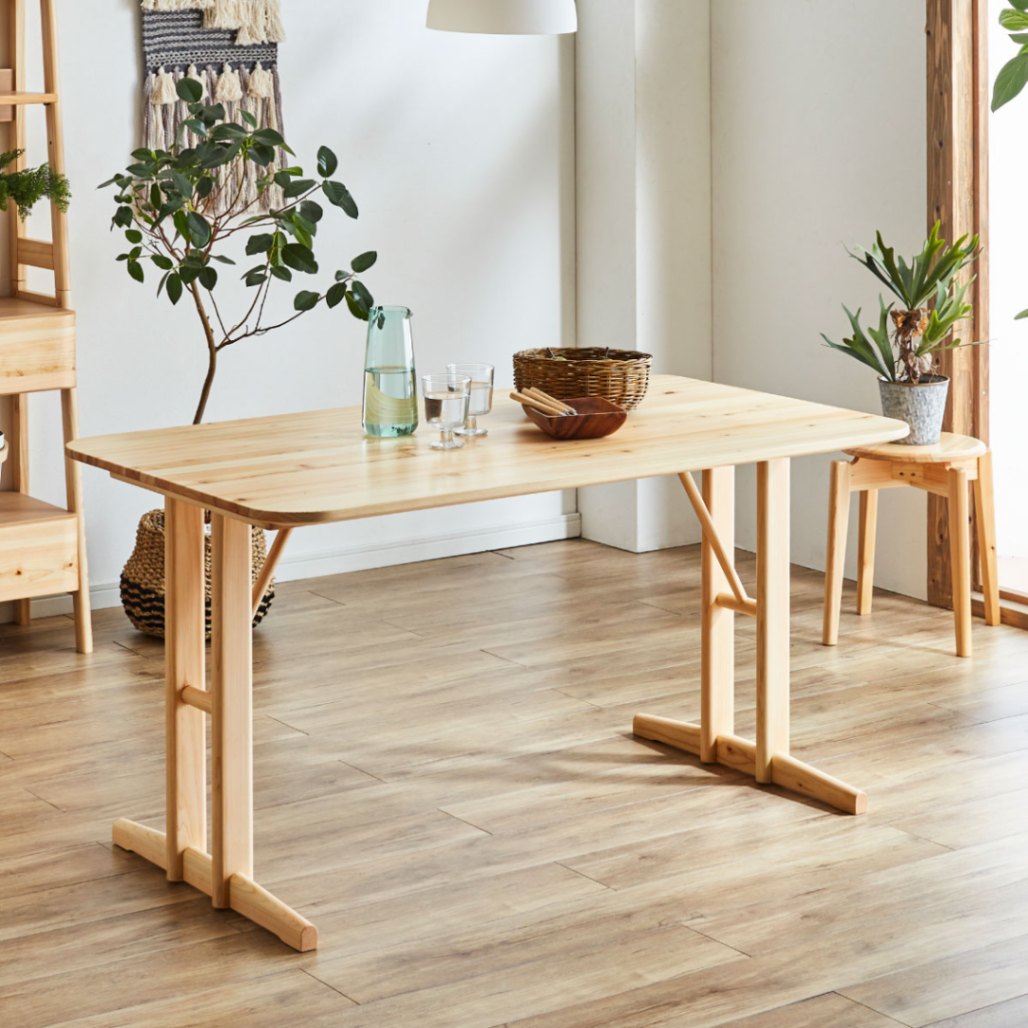 ダイニングテーブル ひのき 天然木 MOIST 135 テーブル｜家具の通販tac