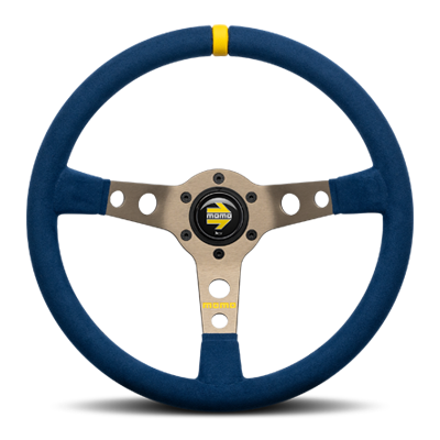 MOMO ステアリング MOD.07 マイクロファイバー ブルー｜ラテン車の雑貨