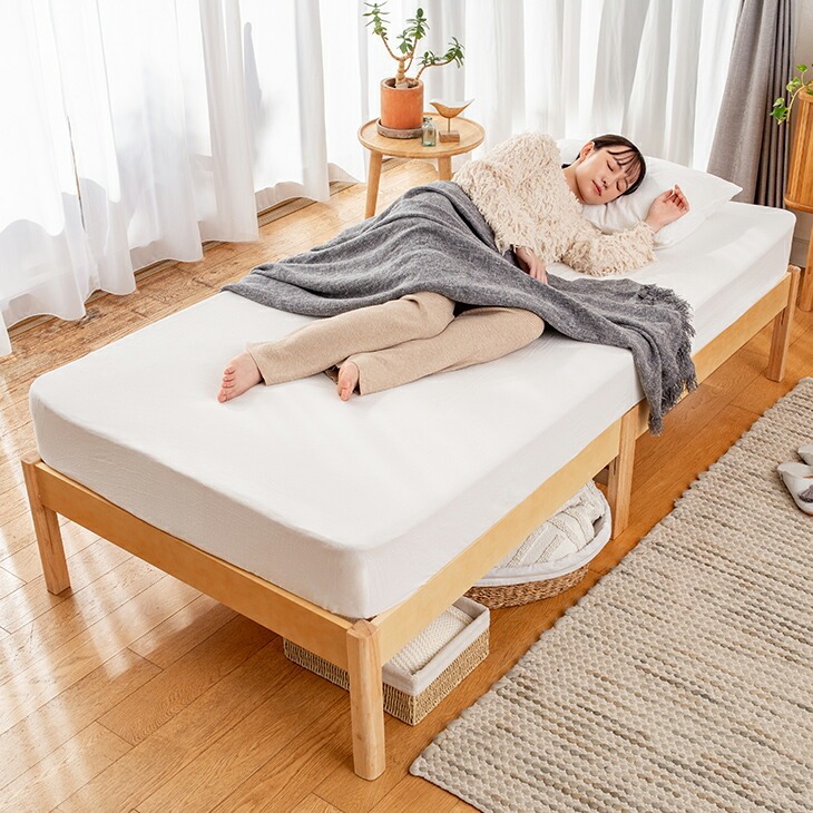 頑丈すのこ構造！天然木調ライフスタイルペット シングル（フレーム