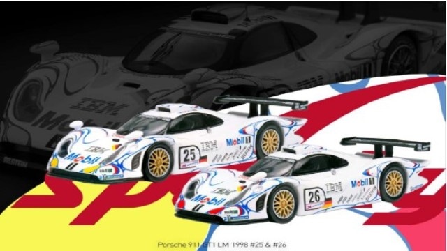 予約 YCOMBO64023 タイニー × Sparky 1/64 ポルシェ Porsche 911 GT1