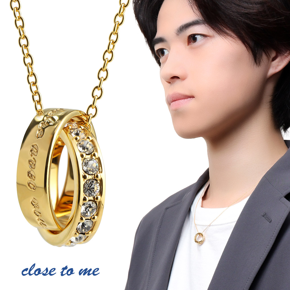 close to me スワロフスキー ダブル リング K23 ロイヤルゴールド