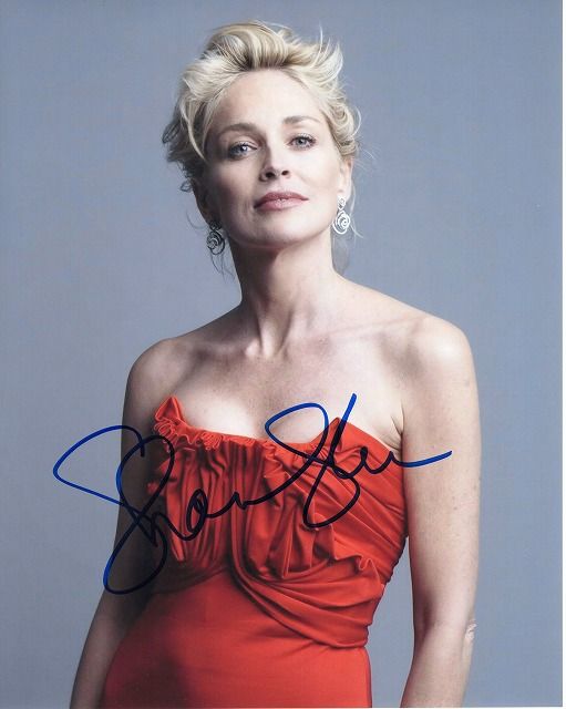 シャロン・ストーン直筆サイン入り写真□氷の微笑/カジノ○UACCRD永久保証