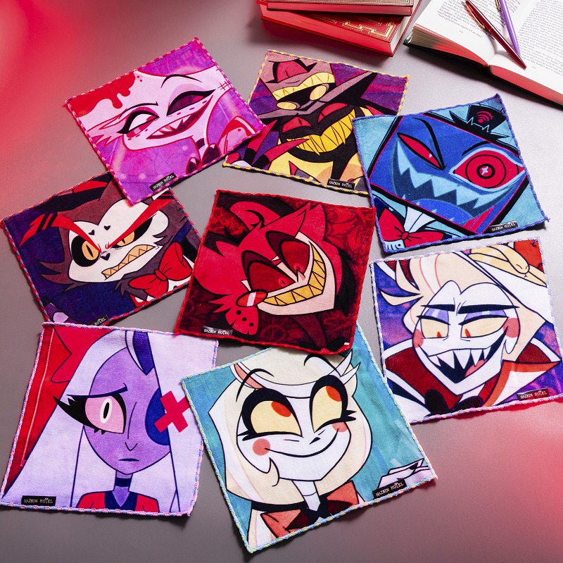 HAZBIN HOTEL ファニーフェイスなハンドタオル (エンジェル・ダスト