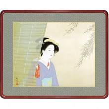 上村松園『春芳』額 : アートの友社 上村松園『春芳』額 112019b