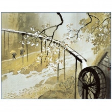 川合玉堂『暮春の雨』掛軸【ポイント5％還元中】 : アートの友社 川合