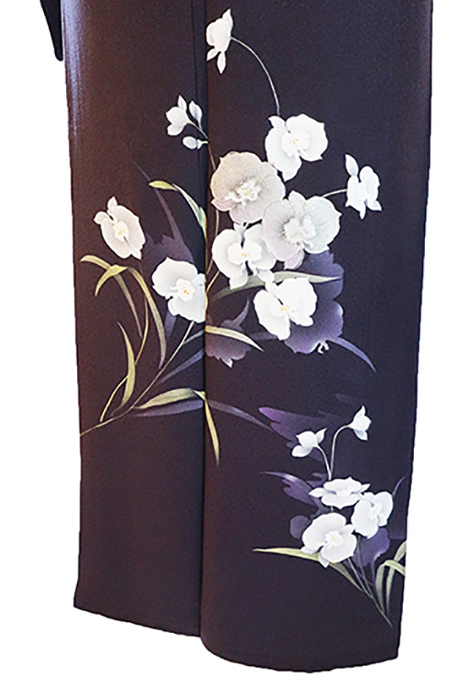正絹訪問着レンタルフルセット「箔と友禅 胡蝶蘭」 | レンタル着物