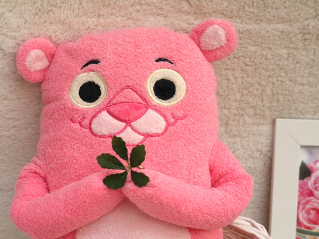 フモフモさん ピンクパンサー＆フモフモさん （ピンク・L） 可愛い癒し