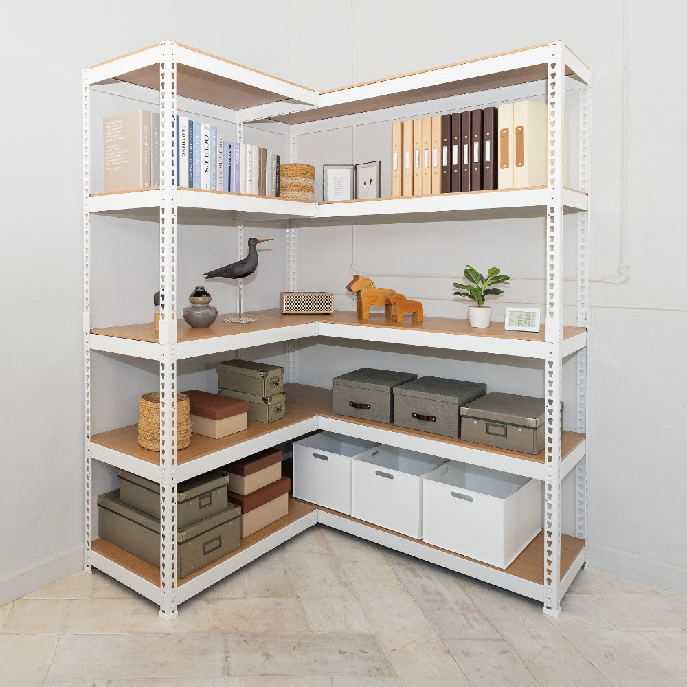 シェルフ 連結セット 幅81cm+幅121cm 5段+5段 スチールラック MK-C82N