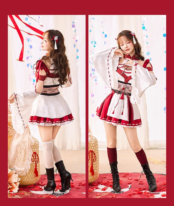 即日発送】ロマンティックレース巫女コスチューム《オリジナルコスプレ