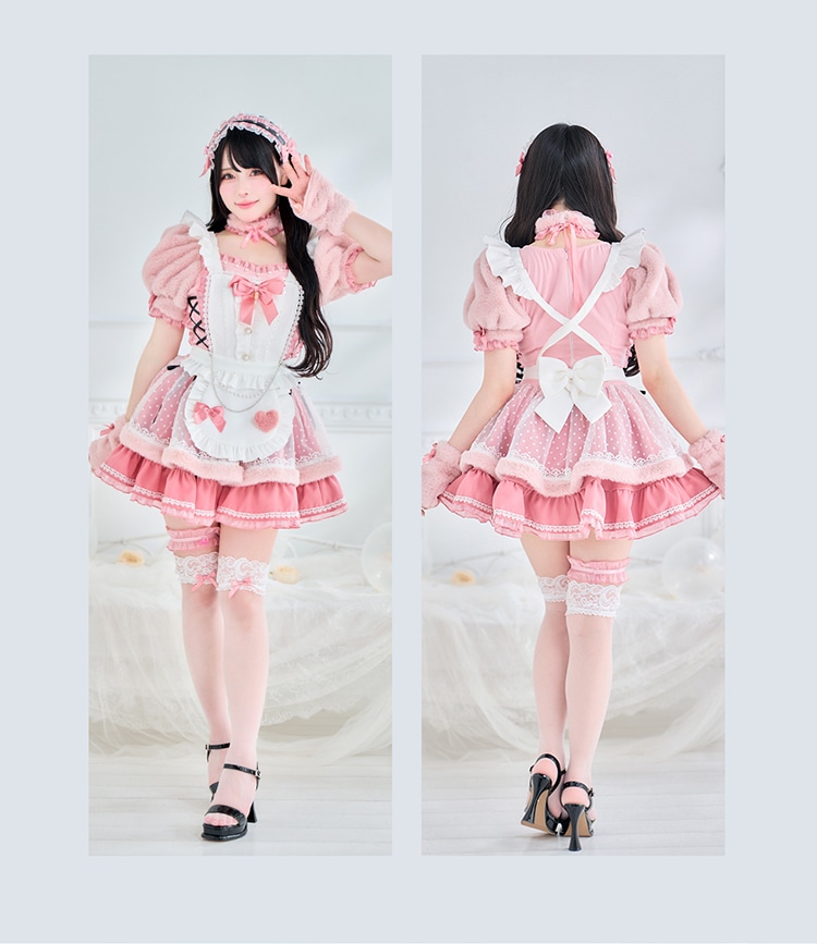 即日発送】【Mumei着用】シュガードットシフォンピンクメイド