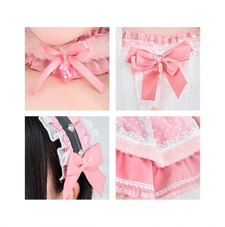 即日発送】【Mumei着用】シュガードットシフォンピンクメイド