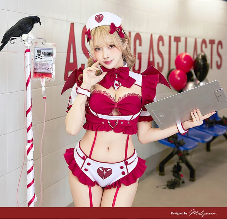 即日発送】ポイズンルージュサキュバスナース《ハロウィンコスプレ11点