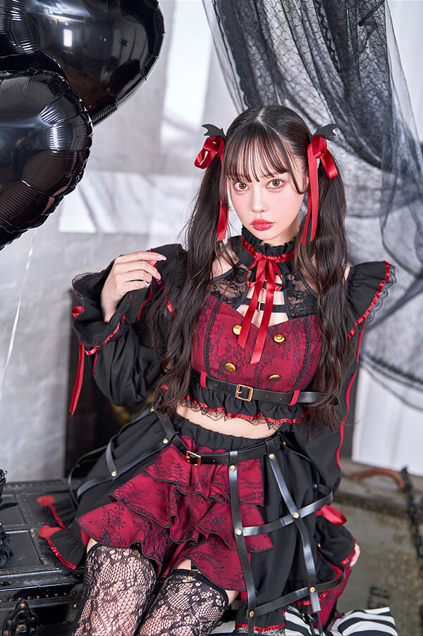 即日発送】【中村里砂着用】キャンドルローズブラックヴァンパイア