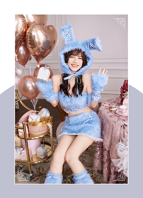 即日発送】テディバニーギンガムファーセットアップ《ハロウィン