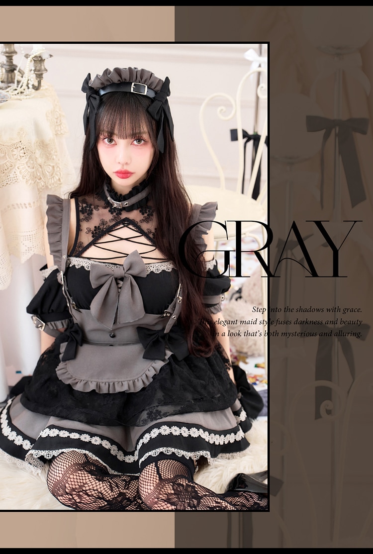 即日発送】【中村里砂着用】ラルムノワールメイド《ハロウィンコスプレ