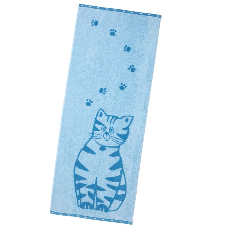 コンパクトバスタオル 【おとぼけネコ】 ＼今治のタオル／の作品情報