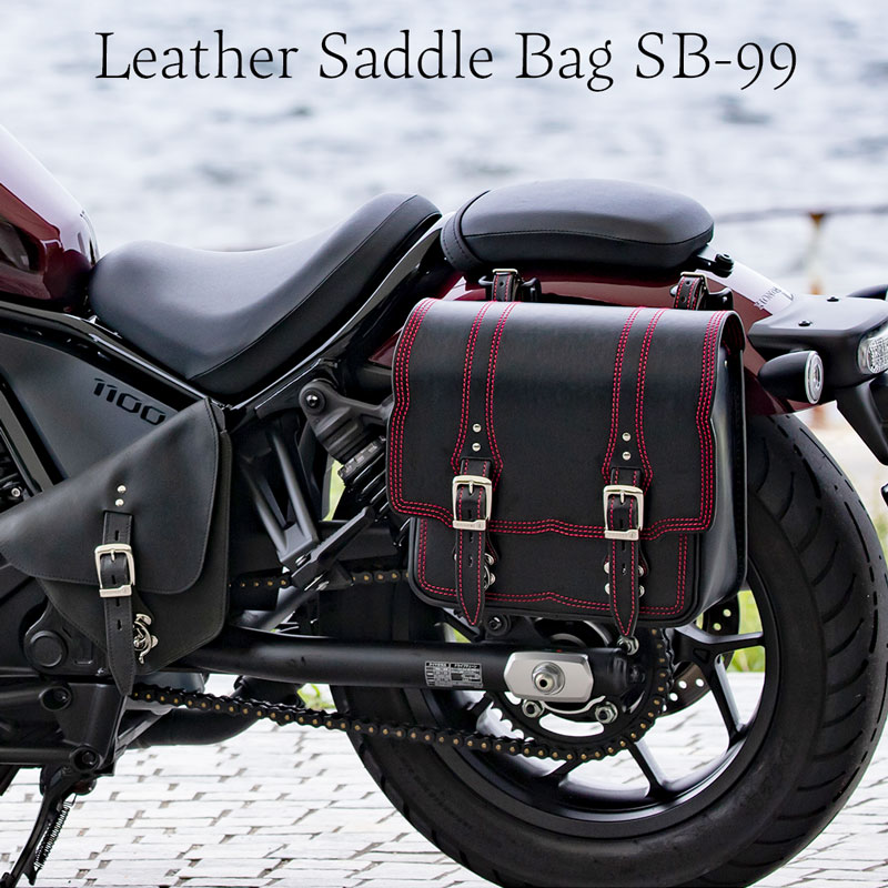 バイク レザーサドルバッグ[SB-99] バイク取付バッグ デグナー