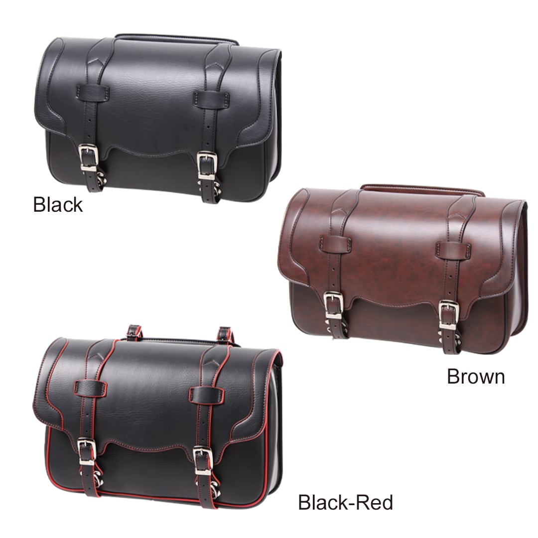 バイク シンセティックレザーサドルバッグ[DSB-2] バイク取付バッグ