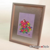 限定1個】【東京手描友禅】染額(雀と木蓮) 江戸monoStyle