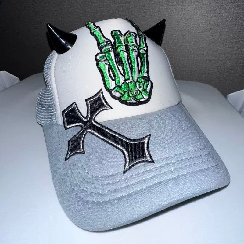 帽子 Noremid X Spider Web Cross Mesh Cap Noremid X Supplier Spier Web Cross Leather Patch Mesh Cap