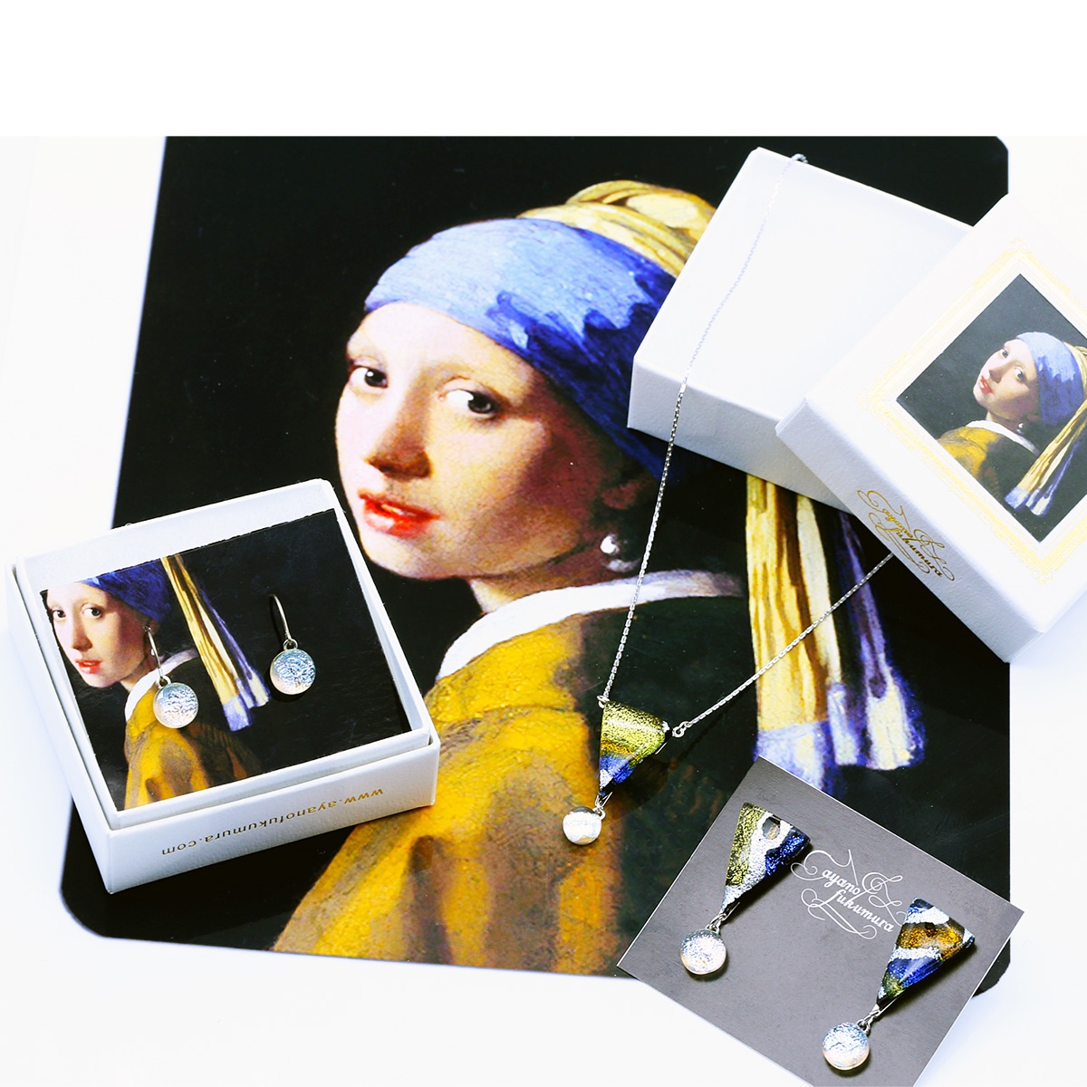 フェルメール《真珠の耳飾りの少女》＞プチネックレス | ayanofukumura