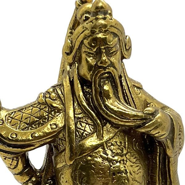 銅製 関羽像 ミニ 【送料無料】（沖縄別途700円） ｜ 銅,銅像,三国志