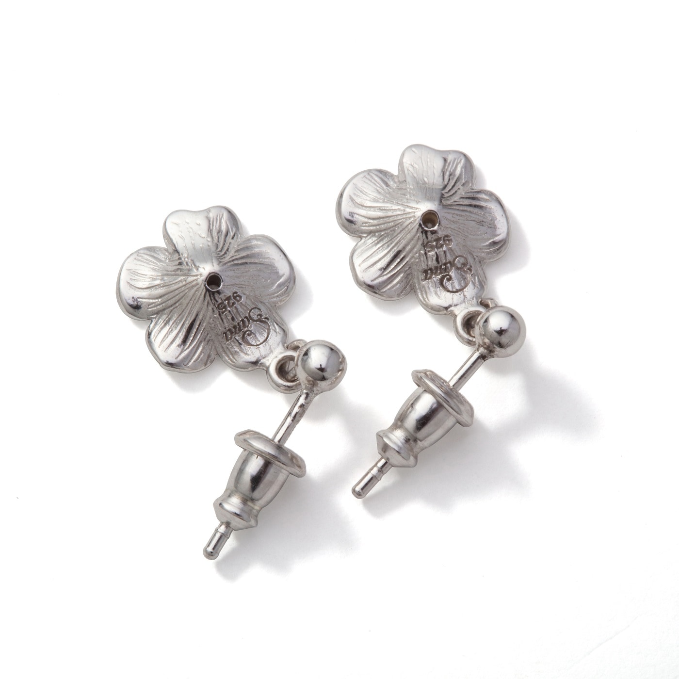 Sana フラワーモチーフ シルバーピアス ジルコニア レディース