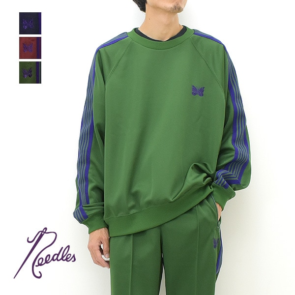 23AW】Needles ニードルズ Track Crew Neck Shirt -Poly Smooth