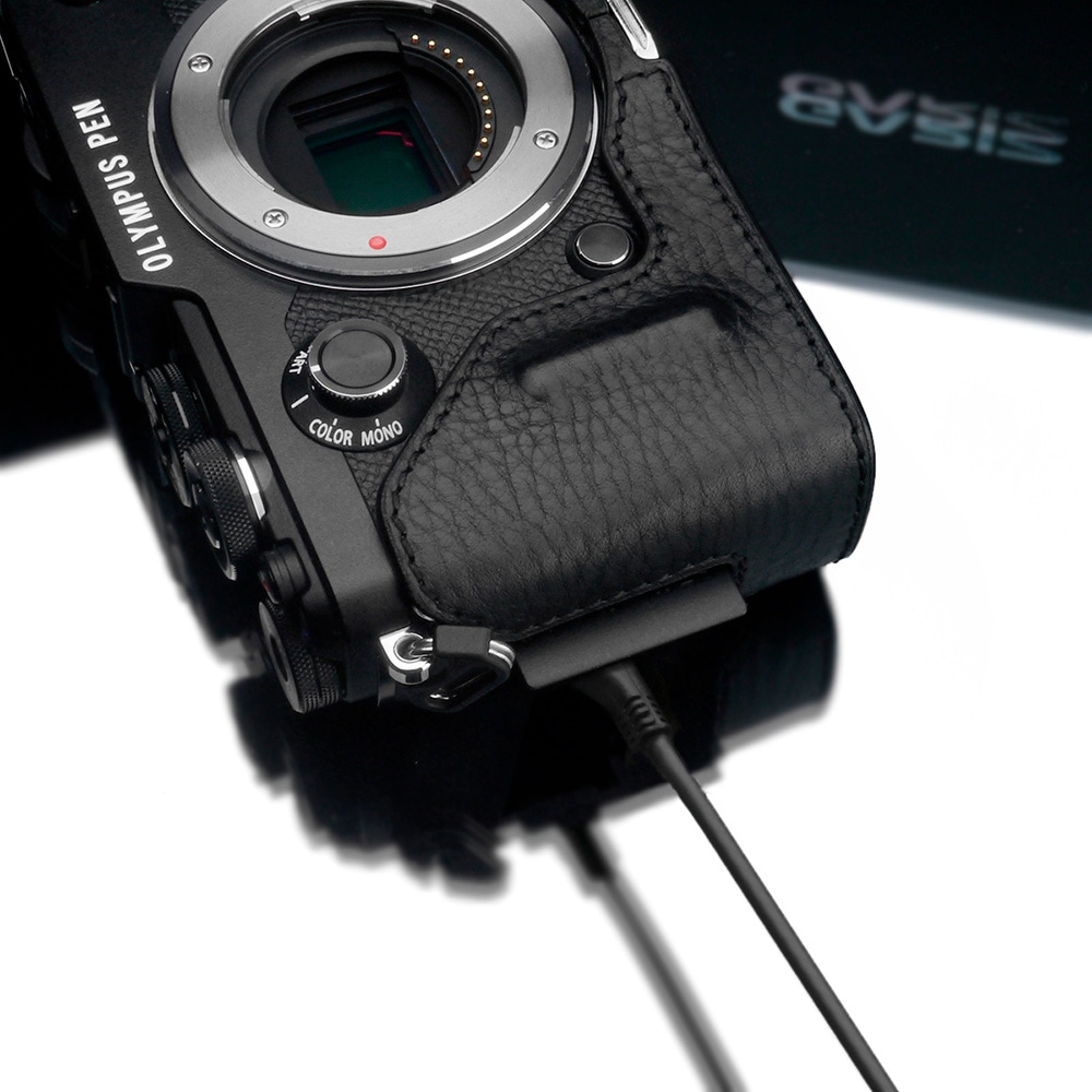 GARIZ OLYMPUS PEN-F用 本革カメラケース HG-PENFBK ブラック